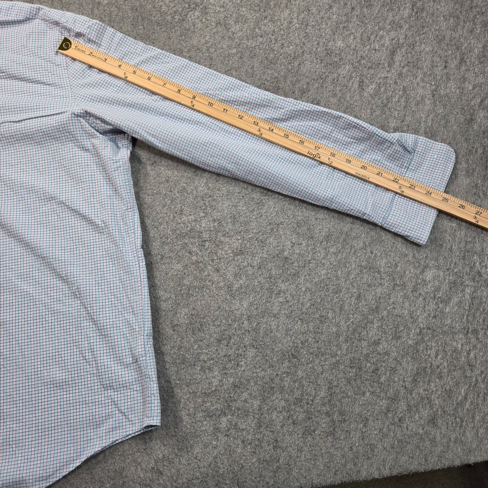 Vineyard Vines Cooper Shirt Mens XL Blue Performance Slim Fit Check 1W010322 - Picture 10 of 10